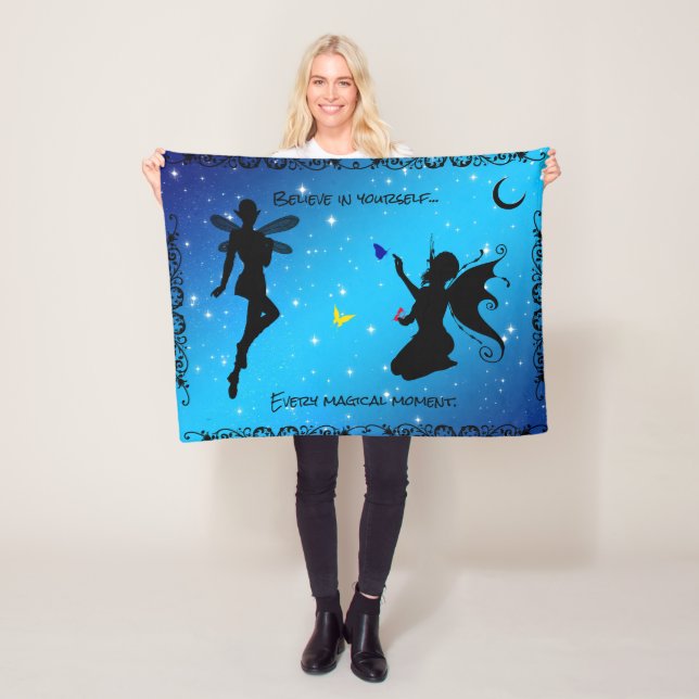 "30X40"  Elf Fairy Butterfly -  Beieve in Yourself Fleece Blanket (In Situ)