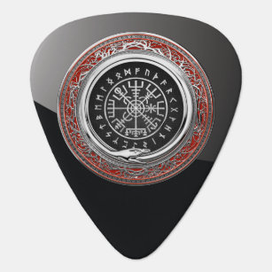 [310] Vegvisir - Viking Silver Magic Runic Compass Guitar Pick