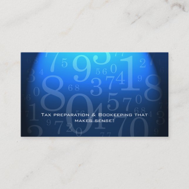 311 Accounting - Bookkeeping Business Card Blue (Front)