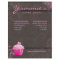 311 Bakery Flyer Cupcake Pink Floral Heart Brown