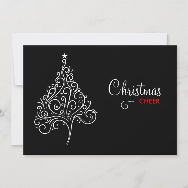 311-Black and White Christmas Invite (Front)