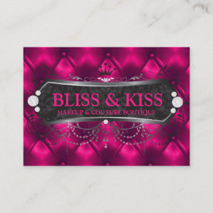 311 Black Bliss Blush Tuft Metallic Business Card