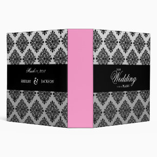 311-Black Damask / Grey & White Fade Binder