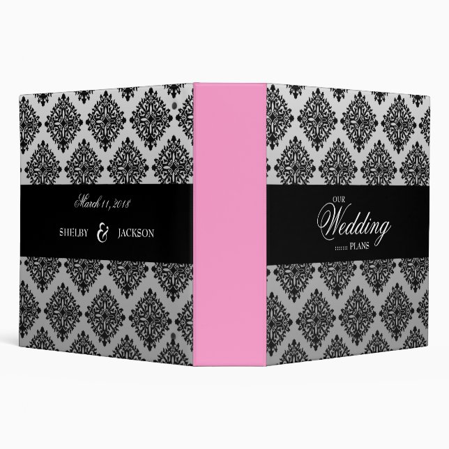 311-Black Damask / Grey & White Fade Binder (Background)
