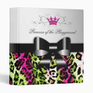 311 Bow-licious Leopard Hot Pink Lime Binder