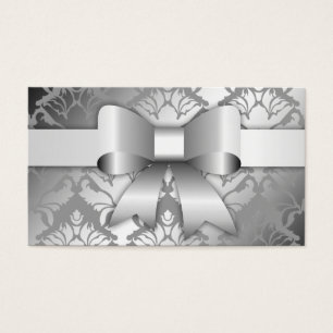 311-Bow-licious Silver Christmas Hang Tag