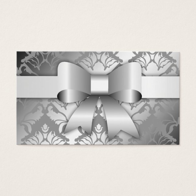 311-Bow-licious Silver Christmas Hang Tag (Front)