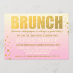 311 Brunch Because Champagne Pink Ombre Invitation<br><div class="desc">Design by Jill McAmis © 2014.</div>