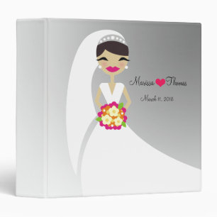 311-Brunette Bride - Silver Background Binder