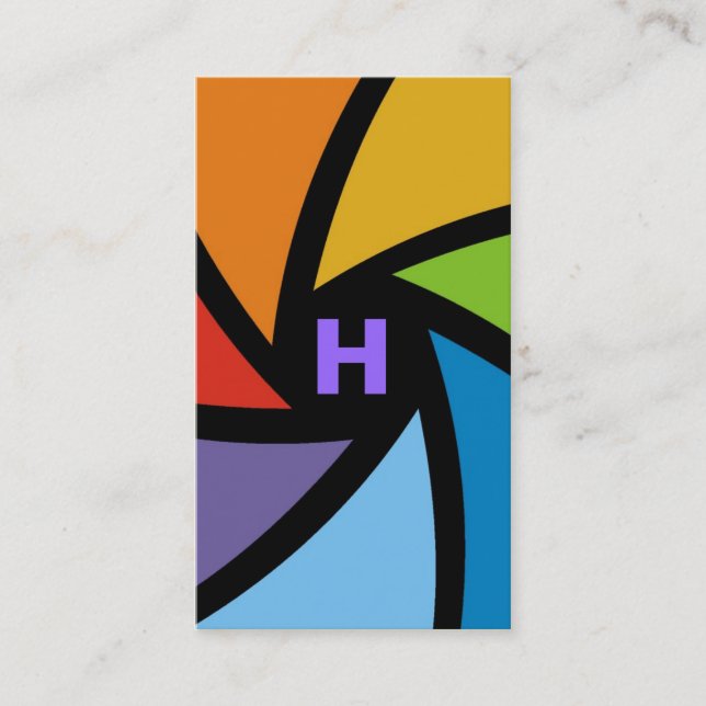 311-CAMERA READY | COLORFUL PURPLE BUSINESS CARD (Front)