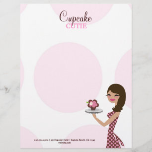 311-Candie the Cupcake Cutie Brunette Letterhead