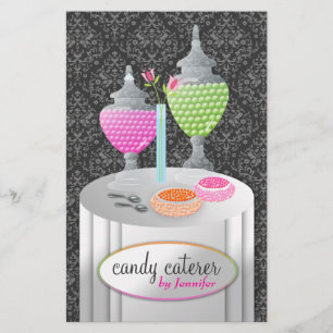 311-Candy Caterer Grey Damask Flyer