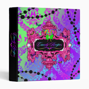 311 Candy Wonderland Damask Pink Frame Binder