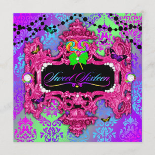 311 Candy Wonderland Pink Sweet 16 Invitation