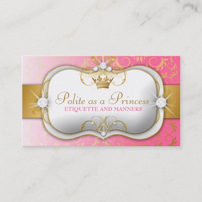 311 Ciao Bella Golden Divine Pink Business Card (Front)