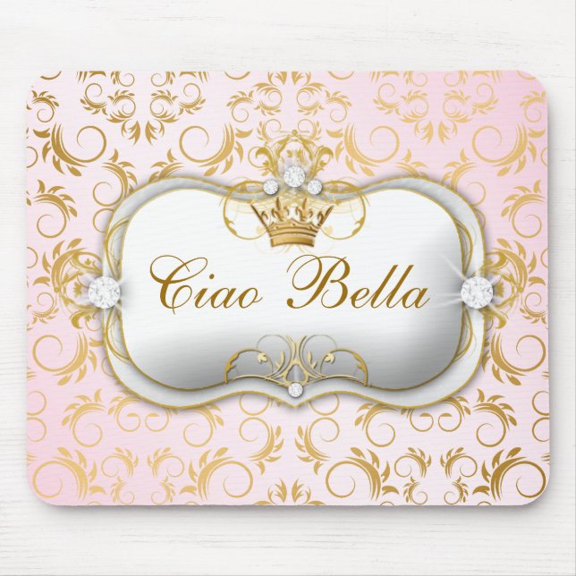 311 Ciao Bella Golden Divine Pink Mouse Pad (Front)