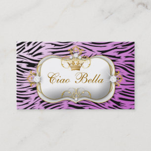 311 Ciao Bella Hip Zebra Purple Passion Business Card