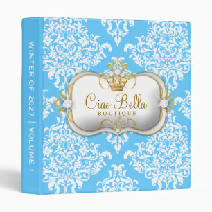 311 Ciao Bella & Lovey Dovey Damask Snow Binder