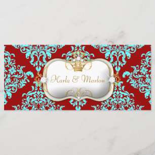 311 Ciao Bella Lovey Dovey Damask Wedding Program
