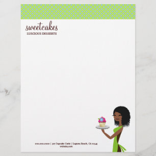 311 Cupcake Cutie Blue, Green Letterhead