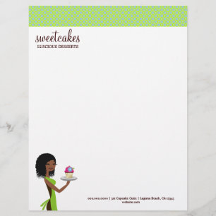 311 Cupcake Cutie Blue, Green Letterhead