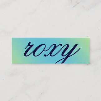 311-Custom Name Business Card Turquoise Lime