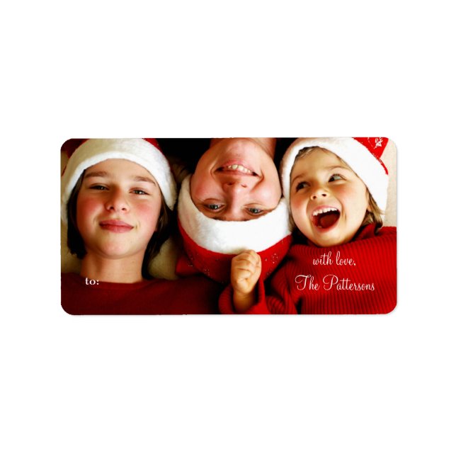 311 Customizable Christmas Photo Gift Tags (Front)