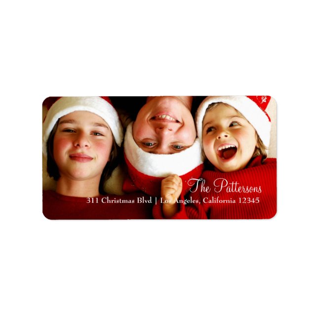 311-Customizable Christmas Photo Label (Front)