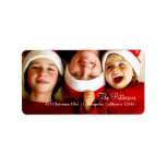 311 Customizable Christmas Photo Label<br><div class="desc">Design by Jill McAmis,  copyright 2010. Photo can be replaced with your own!</div>