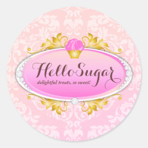 311 Customizable Hello Sugar Bakery Classic Round Sticker