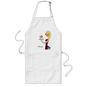 311-daisy Cupcake Cutie Wavy Blonde Long Apron