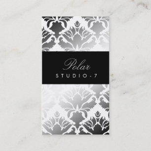 311 Damask Shimmer Polar Bear Business Card