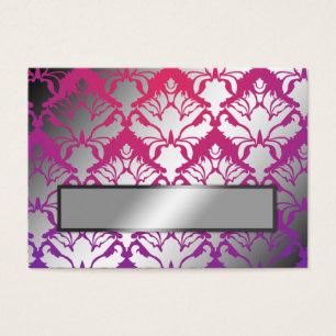311-Damask Shimmer Purple Name Card Setting