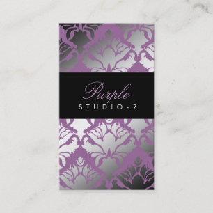 311 Damask Shimmer Purple Plush Business Card