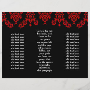 311 Dashing Damask Black Red Brochure