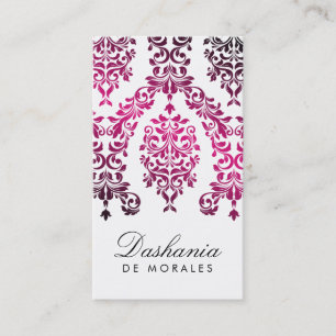 311 Dashing Damask Magenta Business Card