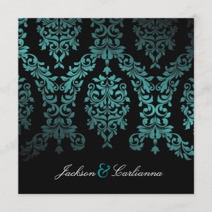 311-Dashing Damask   Sea Garden at Night Invitation