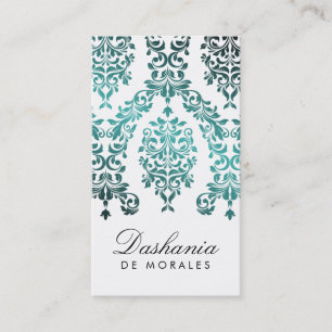 311-Dashing Damask Sea Garden Business Card