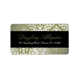 311 Dazzling Damask Alligator Label