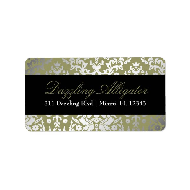 311 Dazzling Damask Alligator Label (Front)