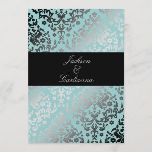 311-Dazzling Damask Artic Invitation