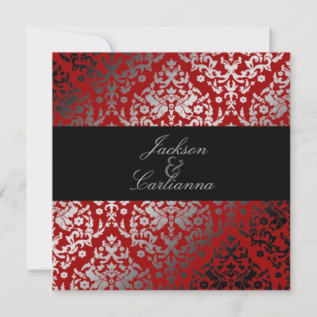 311-Dazzling Damask Cherry Invitation (Front)