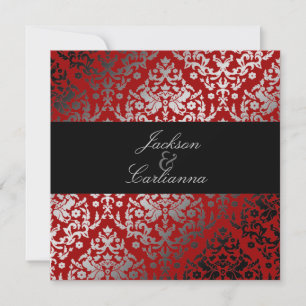 311-Dazzling Damask Cherry Invitation