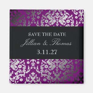 311-Dazzling Damask Extraordinary Purple Magnet