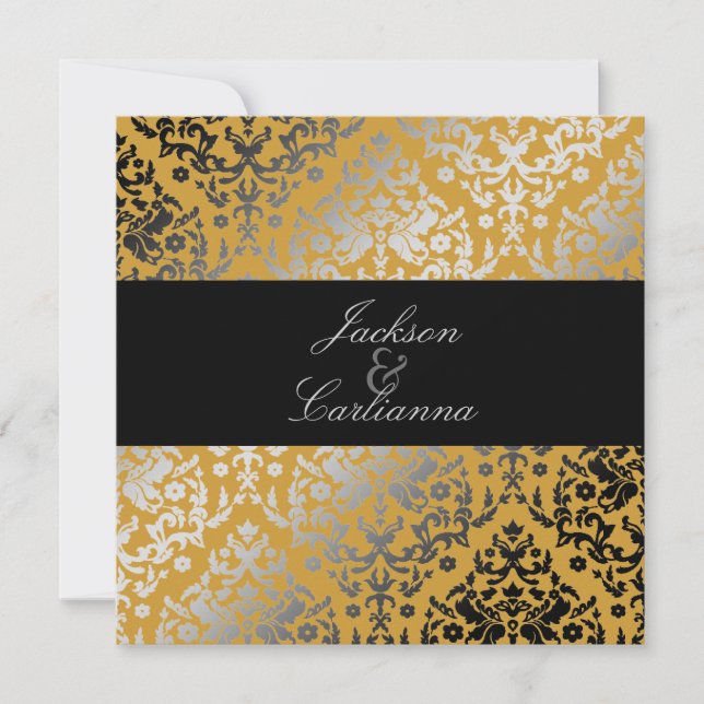 311-Dazzling Damask Lioness Invitation (Front)