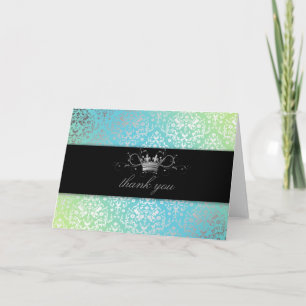 311-Dazzling Damask Turquoise & Lime Merci