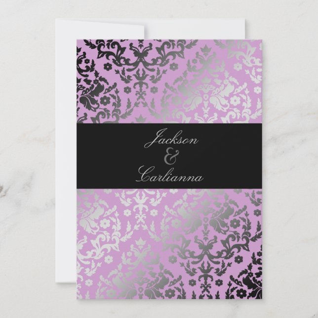 311-Dazzling Damask Wild Purple Invite (Front)