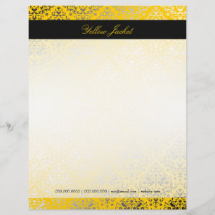 311-Dazzling Damask Yellow Jacket Letterhead