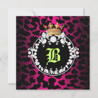 311 Diamond Medallion Leopard Hot Pink Lime Sass