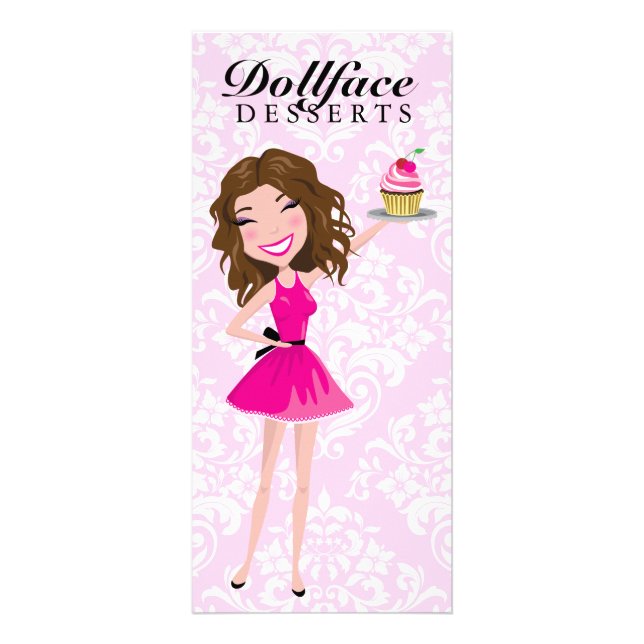 311 Dollface Desserts Brownie Pink Damask Menu (Front)